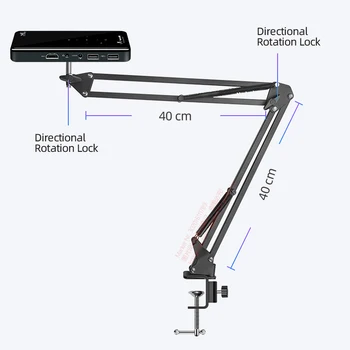 AUN proyector original en voladizo de soporte, soporte de altura ajustable, conveniente para el mini proyector X2 / W18, XBZJ01