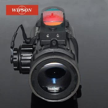 WIPSON 1x-4x Doble Papel Óptica de Vista Ámbito de ampliación magnificate Alcance Para la Caza alcance con mini punto rojo