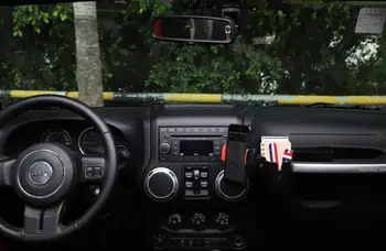 Para Jeep Wrangler JK 2011-2017 Co-piloto de Agarrar el Teléfono del Soporte de iPad del Soporte del Titular GPS de Montaje de la Caja de Almacenamiento ABS de Accesorios para Automóviles