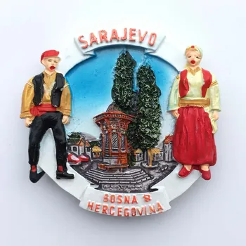 Bosnia & Herzegovina Imán Del Refrigerador De Decoración De Mostar, Sarajevo Hito Scenic Spot Turismo Cultural Recuerdos Imán Ideas De Regalo