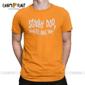 Scooby Doo ¿Dónde estás Camiseta hombre Algodón Funny T-Shirt Cuello Redondo de la Camiseta de Manga Corta Ropa 4XL 5XL 6XL