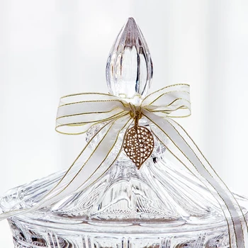 Europa pies de alto de cristal de caramelo frasco de Almacenamiento de Alimentos, botellas de jar la boda del Hotel postre, mesa de comedor vidriera decorar frasco transparente