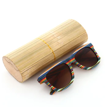 EZREAL Original de Madera de Bambú de Gafas de sol de las Mujeres de los Hombres Reflejado UV400 Gafas de Sol de Madera Real Tonos Gafas de Sunglases Macho