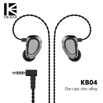 KBEAR KB04 1BA+1DD Híbrido de los Conductores En la Oreja los Auriculares HIFI DJ Monitor de Auriculares Auriculares Con 2PIN Cable de Metal Auricular KBEAR KB04/KB10