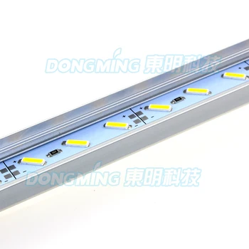 100pcs led de la barra interior blanco/blanco cálido led barra de luz 7020 50m 36led DC 12V led de luz de barras U/V perfil de aluminio de groove