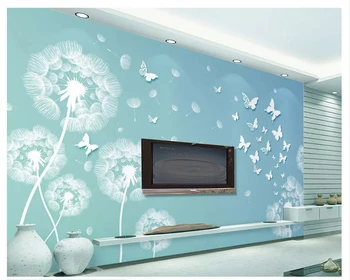 Beibehang un fondo de pantalla Personalizado Nórdicos simple sueño hermoso diente de león fondo de la pared decoración del hogar de la pintura de la pared de papel behang