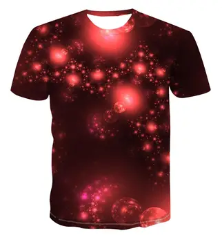 2020 los Nuevos Hombres de la moda de Verano en 3D T-shirt Fresco Elementos de Impresión de Manga Corta Casual Rojo Hip Hop Ropa de Calle T-Shirt Cuello Redondo