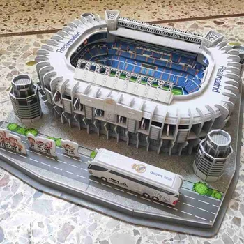 3D Rompecabezas Campo de Fútbol del Estadio de Fútbol Europeo de juegos Reunidos creación de modelos de Rompecabezas Juguetes Para los Niños Regalos