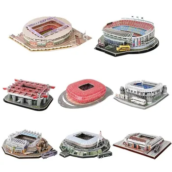 3D Rompecabezas Campo de Fútbol del Estadio de Fútbol Europeo de juegos Reunidos creación de modelos de Rompecabezas Juguetes Para los Niños Regalos