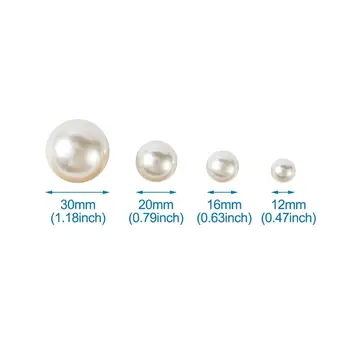 1 juego de Alto Brillo ABS de Plástico de Imitación de Perlas de Perlas de Concha de Color Redondo sin perforar/Sin Agujero de Perlas Para la Joyería de la Moda de Decisiones