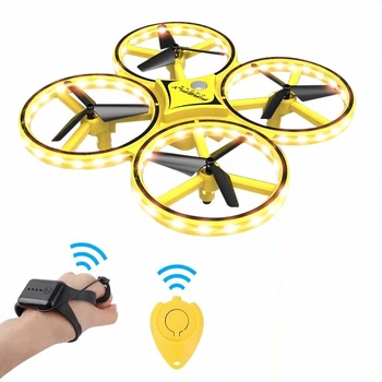 Zhenwei Mini Smart Drone Reloj RC Quadcopter Volante Sensor de Infrarrojos de Control de Mini Drones RC Helicóptero Regalo para los Niños Chicos