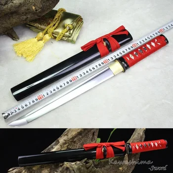 Japonés Samurai Espada hecha a Mano Wakizashi / Tanto Acero de Alto Carbono Full Tang Nitidez Listo para el Corte de Papel