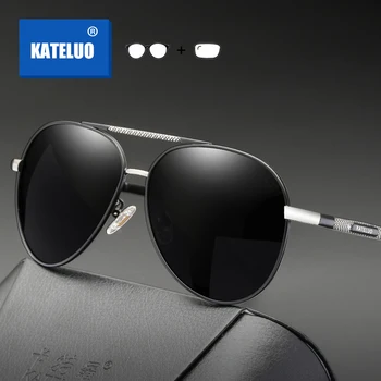 KATELUO Brand Classic Mens Fotocromáticas de la Prescripción de Gafas de sol de Óptica Gafas de sol de la Miopía Gafas para los Hombres 6601