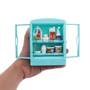 MINI casa de Muñecas en Miniatura Supermercado Refrigerador Pretender Muñeca de Jugar Alimentos Bebidas Muebles de Decoración, Accesorios de los Juguetes