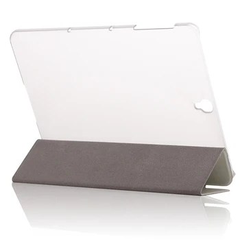La ligereza de la Seda de la Espalda Transparente Soporte de Cuero de la PU de la Piel Cubierta de la caja soporte Para Samsung Galaxy Tab S3 9.7 T820 T825 SM-T819 Tablet
