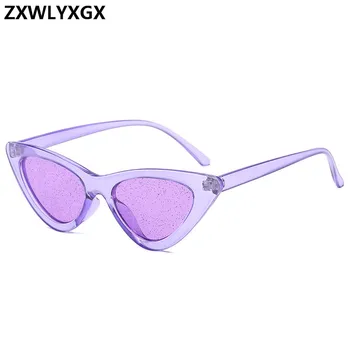 2020 Pequeñas nuevas Gafas de sol de las Mujeres de la Vendimia de Cateye Gafas de Marco Tinte Sexy Brillante Lente de ojo de Gato Gafas de Tonos uv400