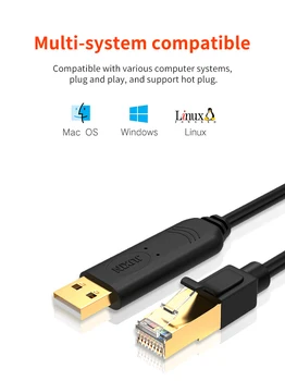 Usb a la consola de configuración de línea de USB a RJ45 de Huawei, Cisco H3C interruptor de serie 232 depuración de la línea de