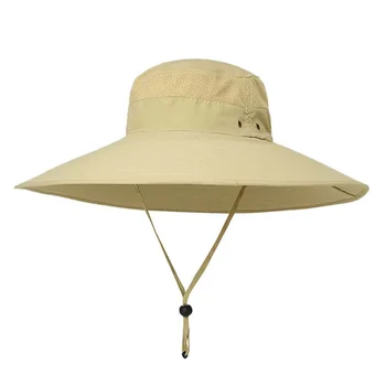 De gran tamaño de pesca sombrero de Sol de protección UV, transpirable protección de la cara UPF 50+ 4 colores de alta calidad pescador sombrero