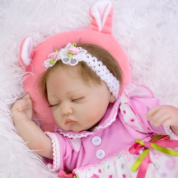 KEIUMI Cerrar los ojos Renacer Bebé se Parece a Dormir Muñecas de Silicona de Vinilo Bebé Reborn Boneca Nuevo Realmente la hora de Acostarse Regalos Juguetes 43cm