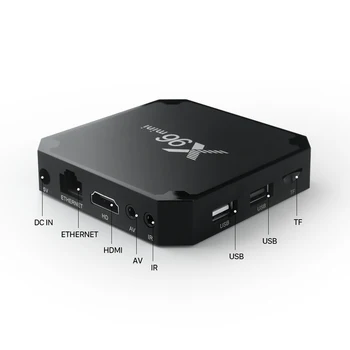 X96 Mini TV BOX Android 9.0 X96 4K TV Amlogic S905W Quad Core FULL HD 1080P2.4G Inalámbrico de 4K Media Player Smart TV Box X96 Mini