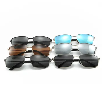 2019 Nueva Marca de Diseño de la Vendimia de los Hombres Gafas de sol Polarizadas de los Hombres de Moda Rectángulo de Conducción de las Gafas de Espejo Gafas de Sol Para los hombres UV400
