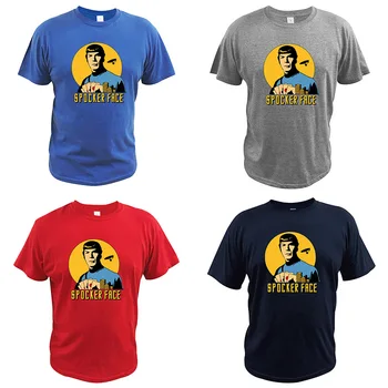 Spock Camiseta de la Ciencia Ficción Serie de TELEVISIÓN Star Trek Spocker Cara Paly Poker Algodón de la UE Tamaño de la camiseta