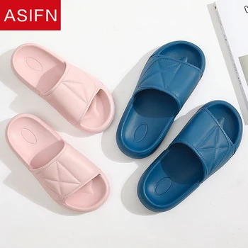 ASIFN de las Mujeres Zapatillas de Mujer de Verano de la Casa de la Pareja Interior cuarto de Baño Antideslizante de Diapositivas Zapatos De Mujer Zapatos de Plataforma Mujer