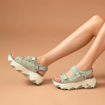 BeauToday Grueso Sandalias de las Mujeres de Malla de Correas de Gancho y Bucle de Verano al aire libre Damas Casual Zapatos de Plataforma hecha a Mano 38143