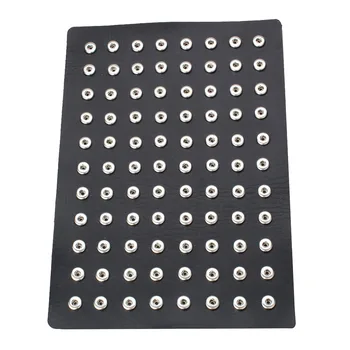 Snap Joyería Botón Negro de Cuero Genuino de 18MM Snap Botón de la Pantalla Para 60pcs y 12MM 88pcs DIY de la Joyería Suave de la Muestra Titular