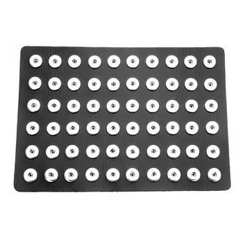 Snap Joyería Botón Negro de Cuero Genuino de 18MM Snap Botón de la Pantalla Para 60pcs y 12MM 88pcs DIY de la Joyería Suave de la Muestra Titular