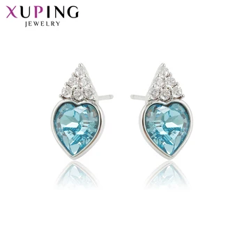 Xuping Romántico Encantador Corazón en Forma de Cristales de Aretes para las Mujeres del Regalo de Boda M30-20027