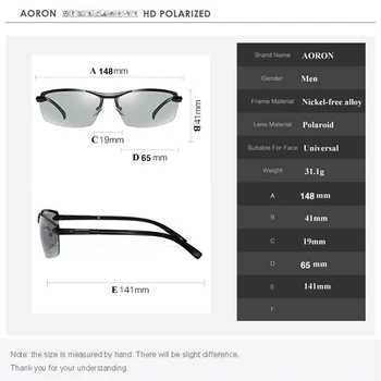 Fotocromáticas Polarizado Gafas de sol de los Hombres Decoloración Gafas Anti Deslumbramiento UV400 Gafas de Conducción Gafas de Oculos