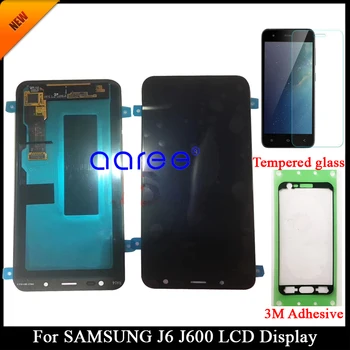 Prueba Super AMOLED Pantalla LCD Para Samsung J6 J600F LCD Para Samsung J6 J600F/DS de Pantalla Táctil Digitalizador Asamblea