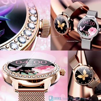 De lujo Reloj Inteligente de las Mujeres de las Señoras de Smartwatch de la Electrónica Inteligente Reloj Para Android IOS Fitness Tracker Toque Bluetooth Smart-watch