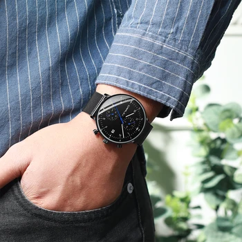Reloj para hombre de 2019 CRRJU de Lujo de los Hombres de Acero Inoxidable reloj de Pulsera de los Hombres Militares de Acero Lleno de la Fecha de Cuarzo relojes relogio masculino