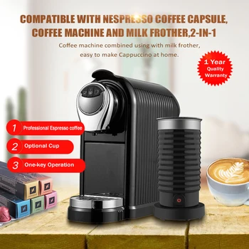 HiBREW Cápsula de Café, Máquina de Café Espresso Maker Combinado Con MF04/MF802 Plata Vaporizador de Leche