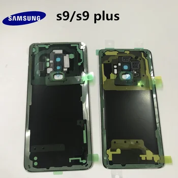 Original SAMSUNG Galaxy S9 G960 S9+plus G965 Vidrio trasero Cubierta de la Batería de la Puerta Trasera de la Vivienda de la parte Posterior del Caso Cubierta de Vidrio Piezas