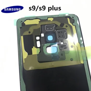 Original SAMSUNG Galaxy S9 G960 S9+plus G965 Vidrio trasero Cubierta de la Batería de la Puerta Trasera de la Vivienda de la parte Posterior del Caso Cubierta de Vidrio Piezas