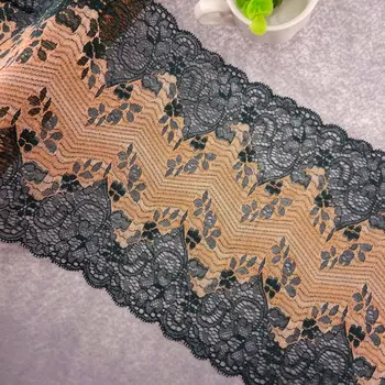#29 Encaje de 20CM de Ancho por 2 metros de lote Elástica Gloden cordón adorno de Encaje Apliques de Cinta de Tela DIY Craft Para la Costura Bordado