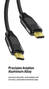 Los Cables de 100w USB C a Tipo C Cable Cargador Rápido 4.0 USB C DP Cable de Carga Rápida Para Xiaomi Samsung Macbook pro Cable de Datos Cable de