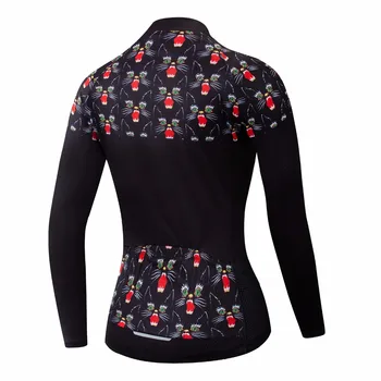2019 Ciclismo jersey de las Mujeres de la Bici jersey de manga Larga de MTB Superior Maillot de la Carretera de deportes de Montaña camisetas de racing blusa de la mujer de Negro de desgaste