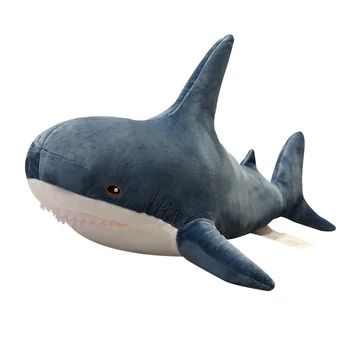 80/100 cm de Tamaño Grande es Divertido Suave Mordida de Tiburón de Juguete de Peluche Almohada Apaciguar Cojín de Regalo Para los Niños