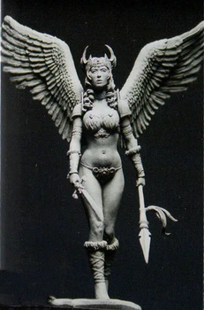1/24 mujer antigua guerrero con alas de Resina figura kits de modelos en Miniatura de gk Unassembly Sin pintar