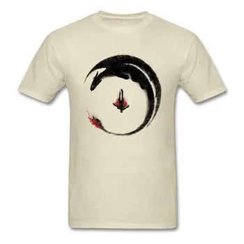 T-Shirt para Hombres Viking Dragón Emblema Camisetas Impreso de Manga Corta de Estilo Chino de la Camiseta de Algodón Tops Camisetas Ropa Blanca Slim Fit