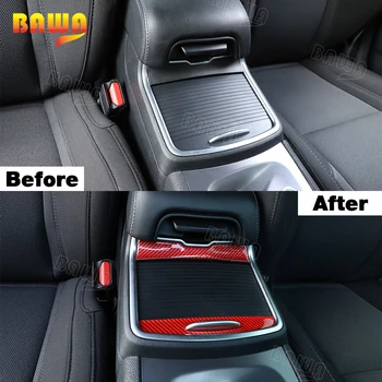 BAWA Interior Molduras Coche Titular de la Copa de la Cubierta de Fibra de Carbono Decorativos Pegatinas Accesorios Para Dodge Charger+