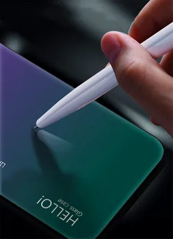 Huawei P Inteligentes 2019 Caso Gradiente de Vidrio Templado de nuevo Caso de la Cubierta Suave de TPU funda de Silicona para Huawei P Inteligentes 2018 FIG LX1
