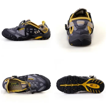 LEÓN GRITO Zapatos de Senderismo de Verano los Hombres de secado Rápido Malla Impermeable de la Playa al aire libre Senderismo Sandalias de Senderismo Zapatos de Trail Calzado de Tamaño 47