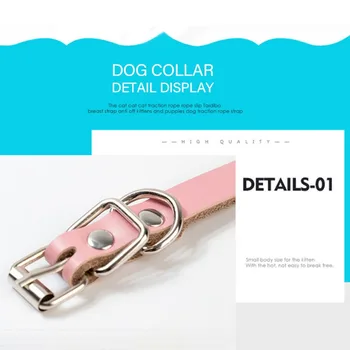Collar De Perro De La Prevención De Pérdida De Cuero Ajustable Sólido Personalizada Pie De Plomo Cachorro De Múltiples Opciones De Color Y Productos Para Mascotas