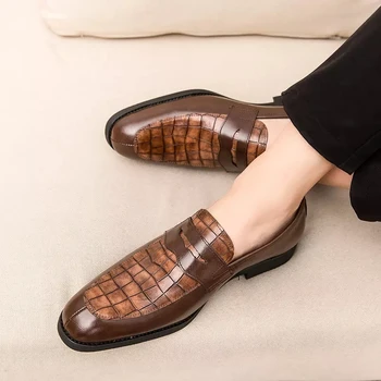 Los hombres de Cuero de la PU de la Moda de los Zapatos de Tacón Bajo Fringe Zapatos de Vestir Zapatos brogues de la Primavera de Tobillo Botas Vintage Clásico Masculino Casual LP461