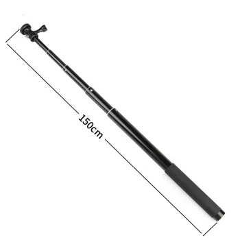 1.5 M Extensible Selfie Stick Monopie con 1/4 de Pulgada Agujero del Tornillo para GoPro Hero 7 6 5 4 3+ 3 Action Cam Go Pro HD